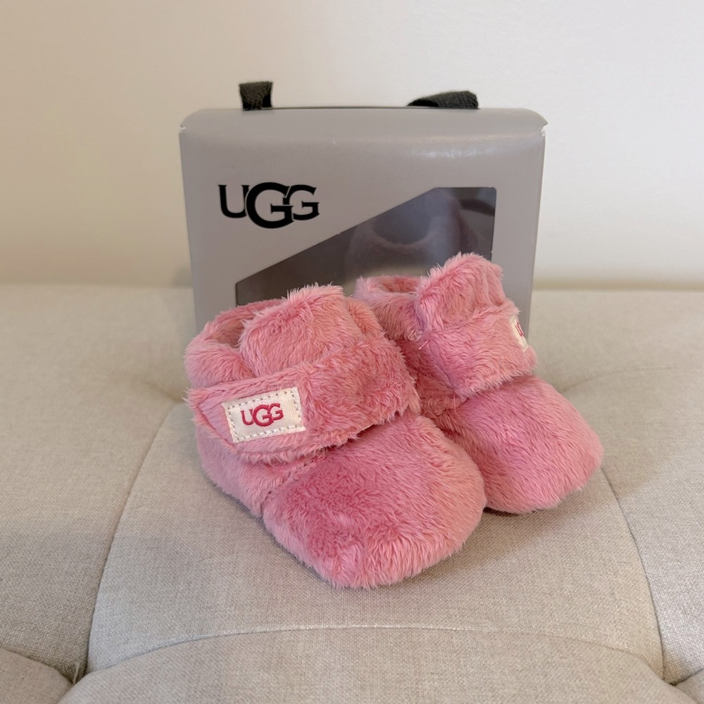 Ugg Bixbee booties, bubblegum color, size 0/1 (0-6mo)